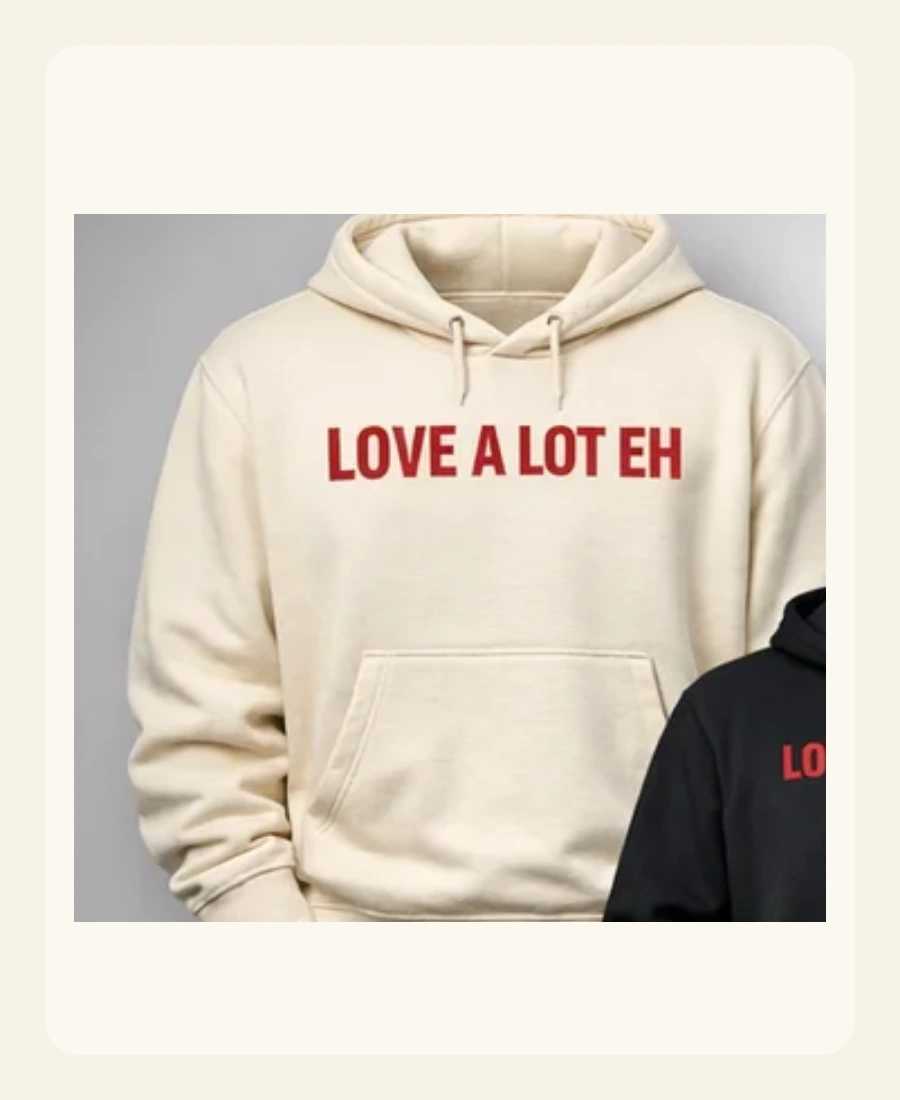 Love A Lot Eh hoodie design