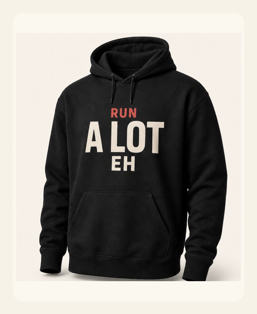 Run A Lot Eh hoodie design